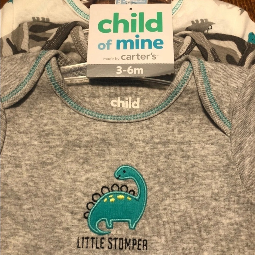 ‼️Sold‼️Baby Boys 3-6mo Dinosaur Body Suits